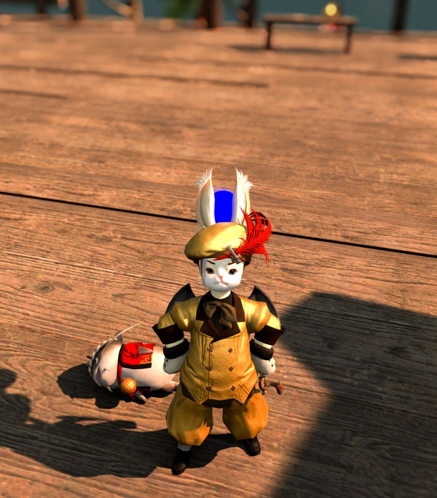 Duke Dastardly in his usual golden outfit